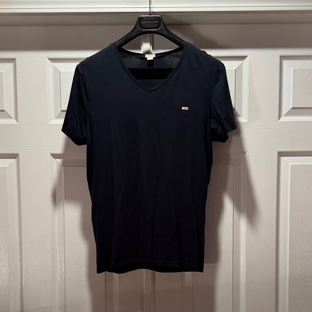 Diesel Black V-Neck Men's Tee